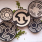 Set of 5 Handwoven Rwandese wall baskets