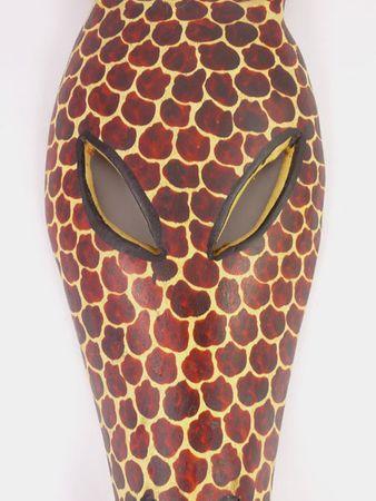 Giraffe Head Wooden Mask