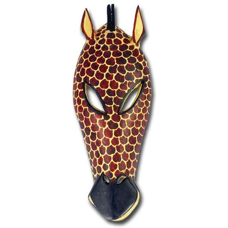 Giraffe Head Wooden Mask