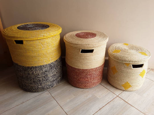 Raffia Laundry/Storage Basket